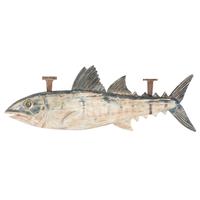 A Carved and Painted Wood Tuna Restaurant Sign
