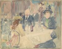 Maurice Prendergast (American, 1858–1924) - Au Café