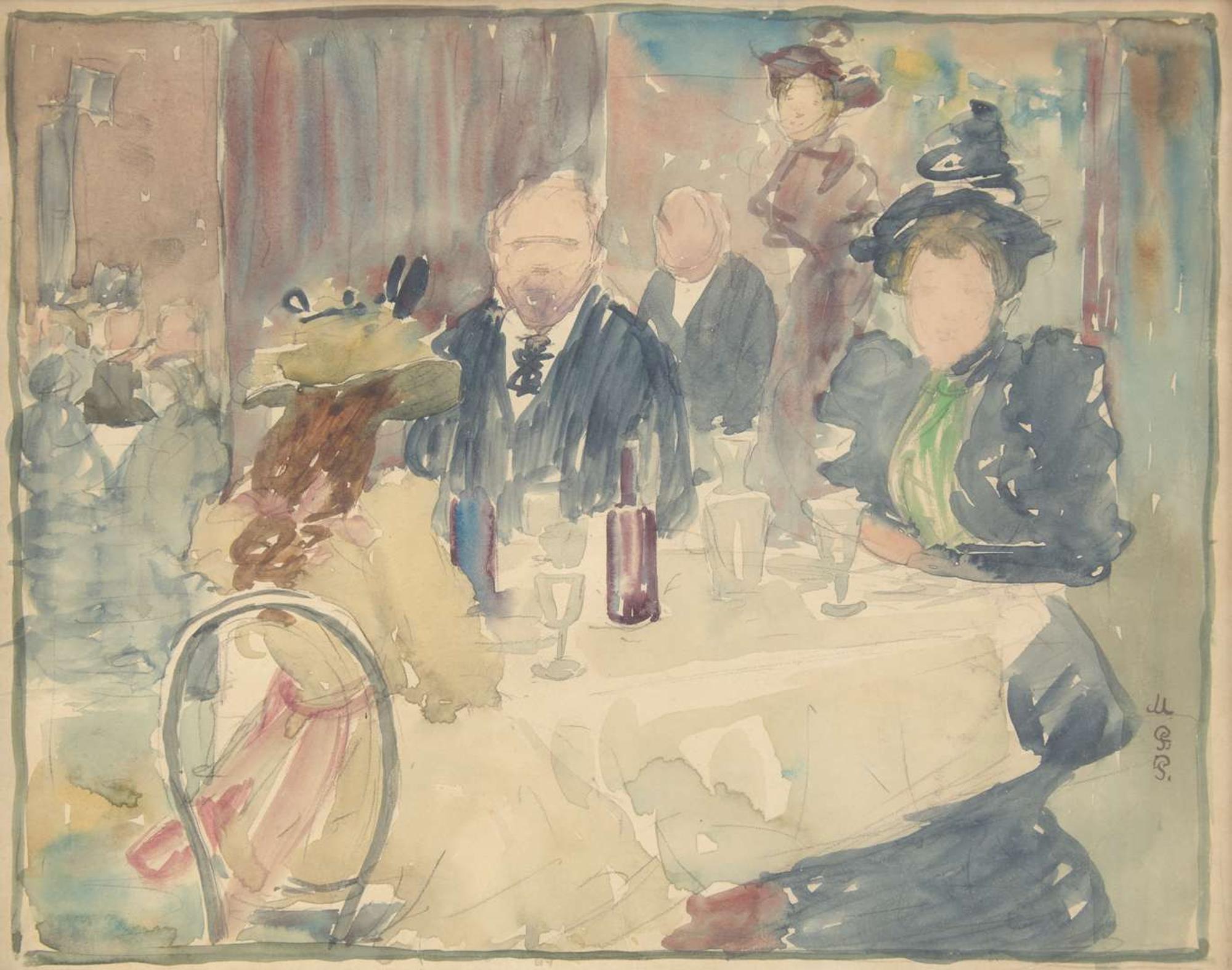 Maurice Prendergast (American, 1858–1924) - Au Café