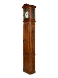 A French Provincial Walnut Longcase Clock
