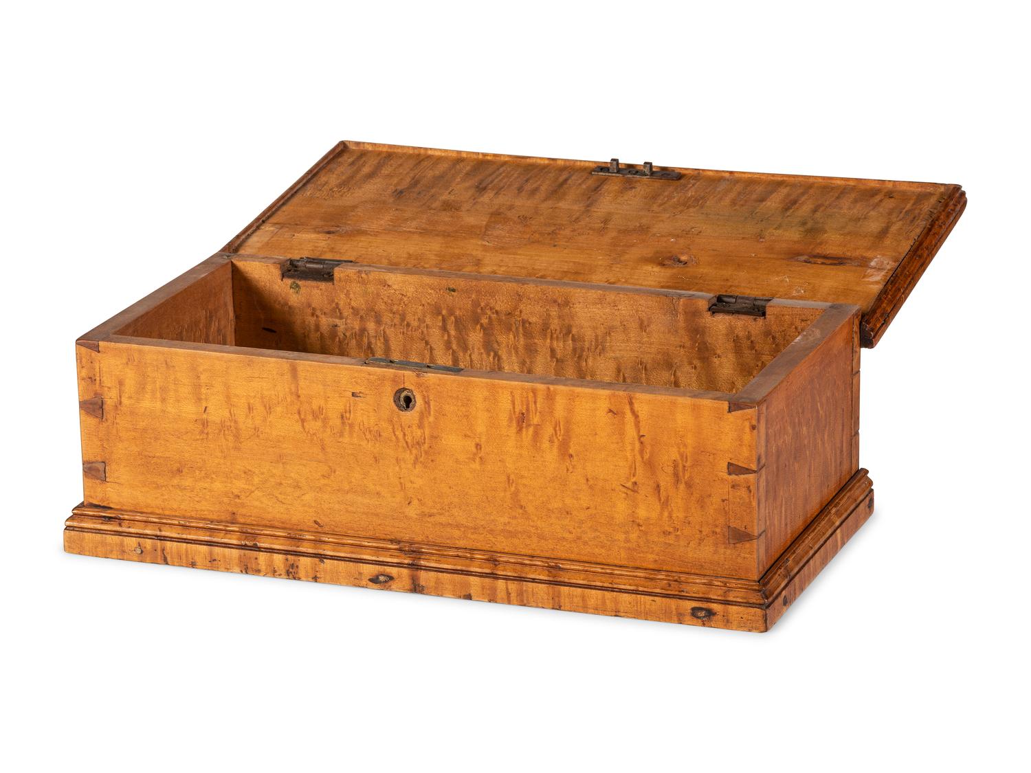 A Federal Figured Maple Document Box