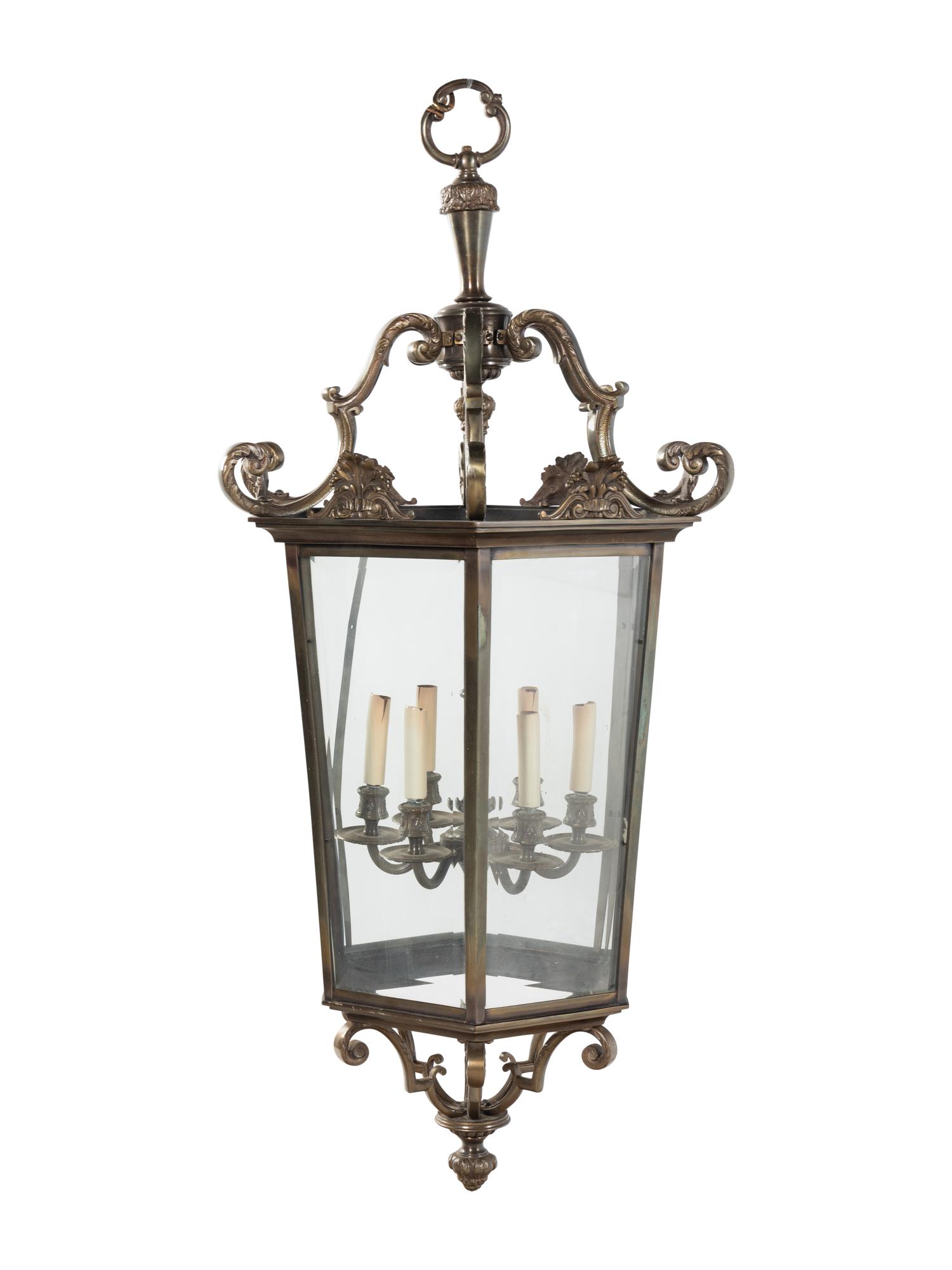 A Brass Hall Lantern