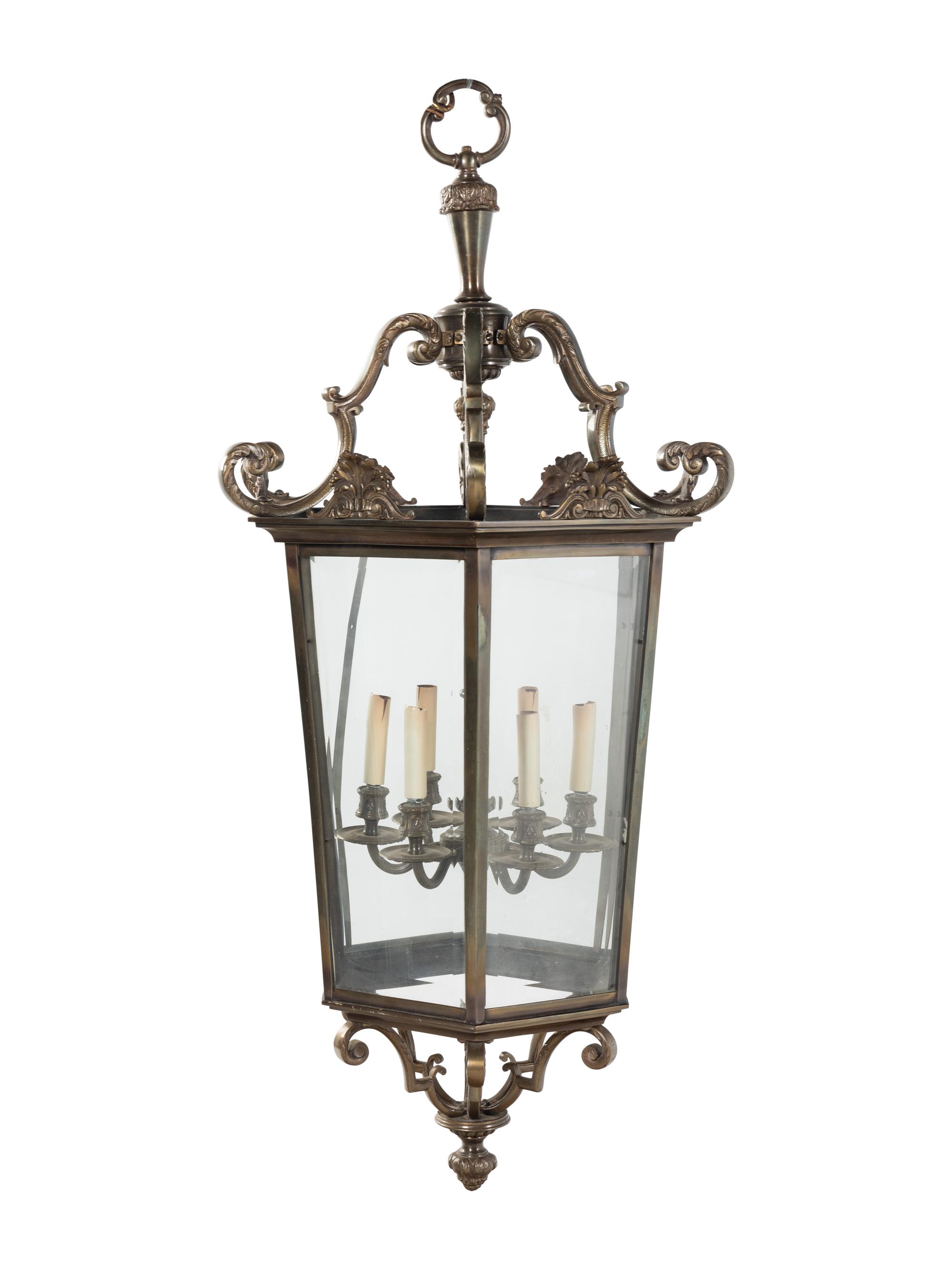 A Brass Hall Lantern