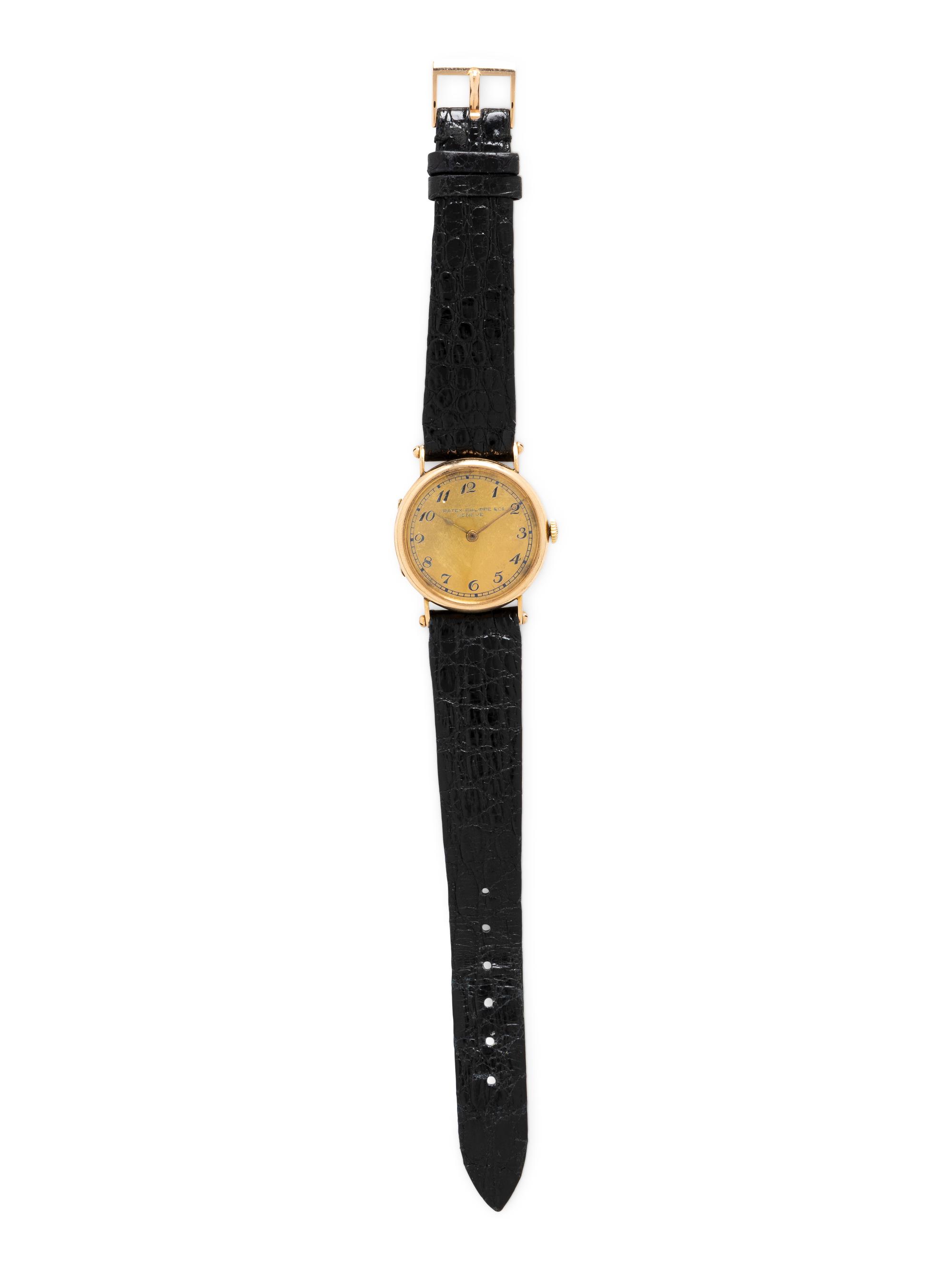 PATEK PHILIPPE, 'PRE-REFERENCE' 18K ROSE GOLD WW1-ERA OFFICER'S WATCH WITH PATEK BUCKLE, CIRCA 1918