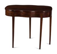 A Federal Mahogany Shaped Top Card Table