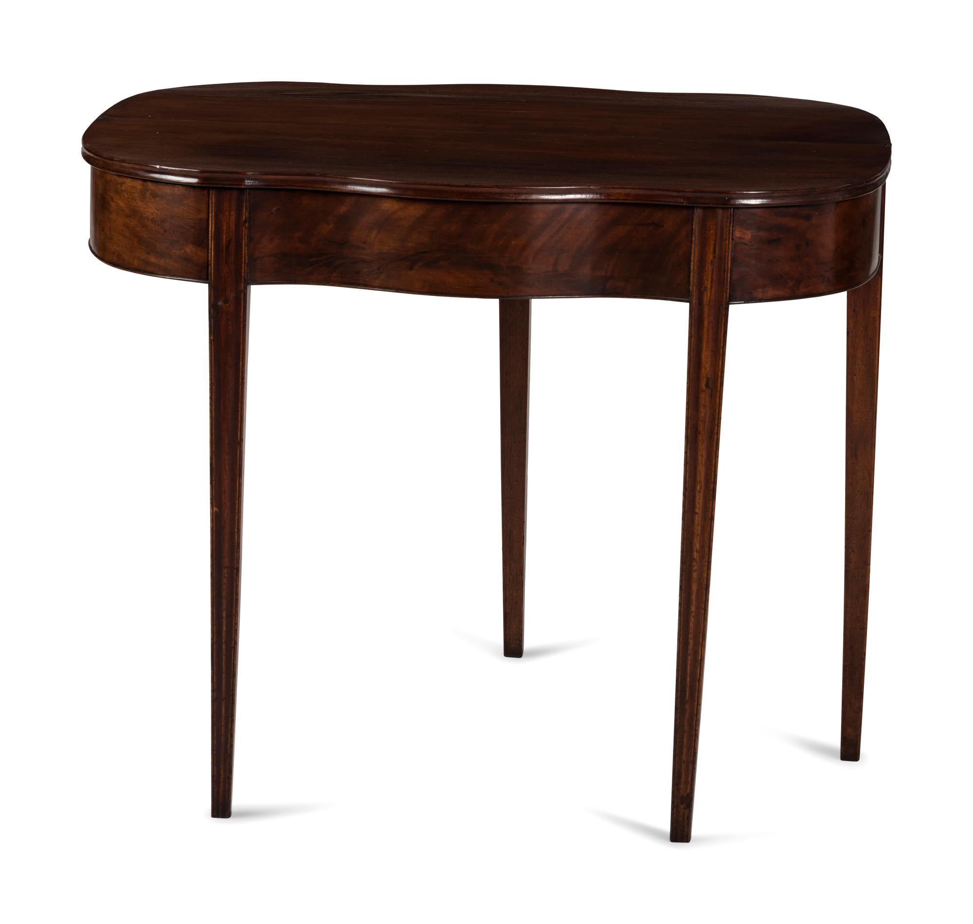 A Federal Mahogany Shaped Top Card Table