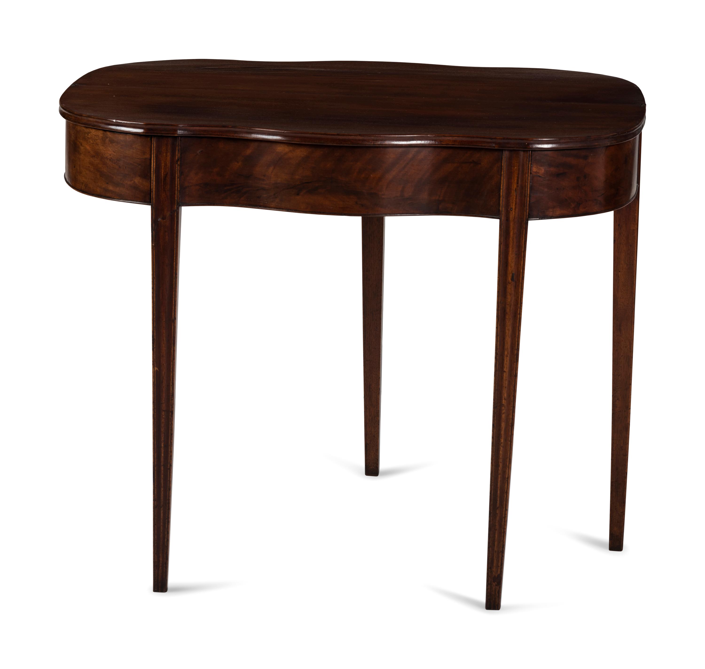 A Federal Mahogany Shaped Top Card Table