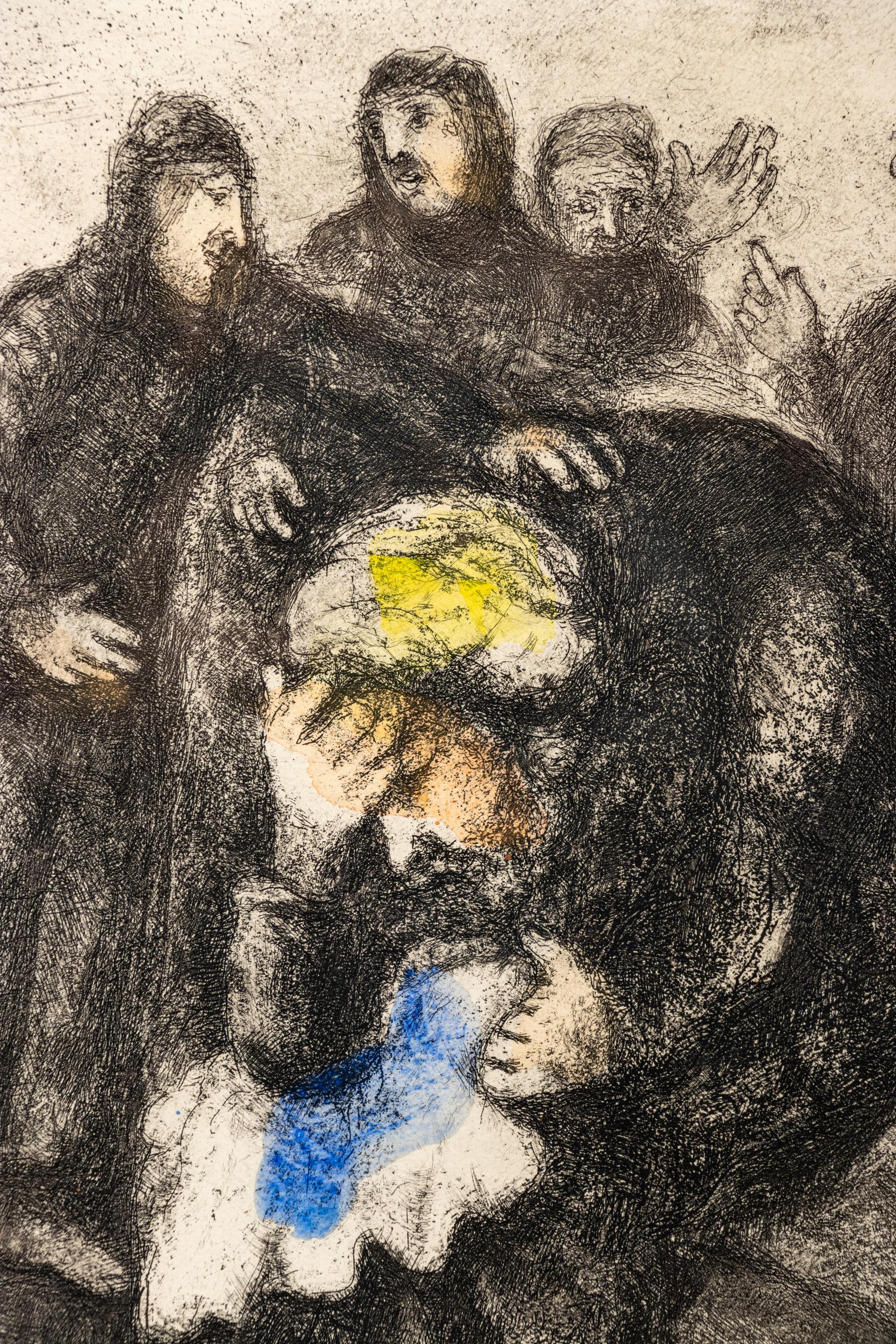 Jacob pleurant Joseph (Jacob Weeping for Joseph), (from the Bible Series )
