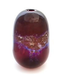 An American Studio Glass Vase, Kent Ipsen (b. 1933) Height 13 3/4 inches.