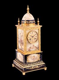 A Royal Vienna Porcelain Mounted Gilt Bronze Clock, Couaillet