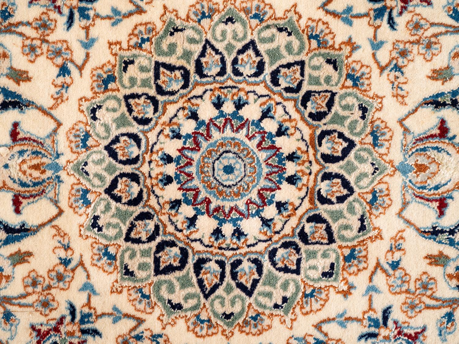 A Habibian Nain Silk and Wool Blend Rug