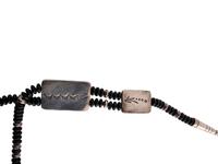 Multi-Strand Jet Necklace, with Sterling Silver Accents