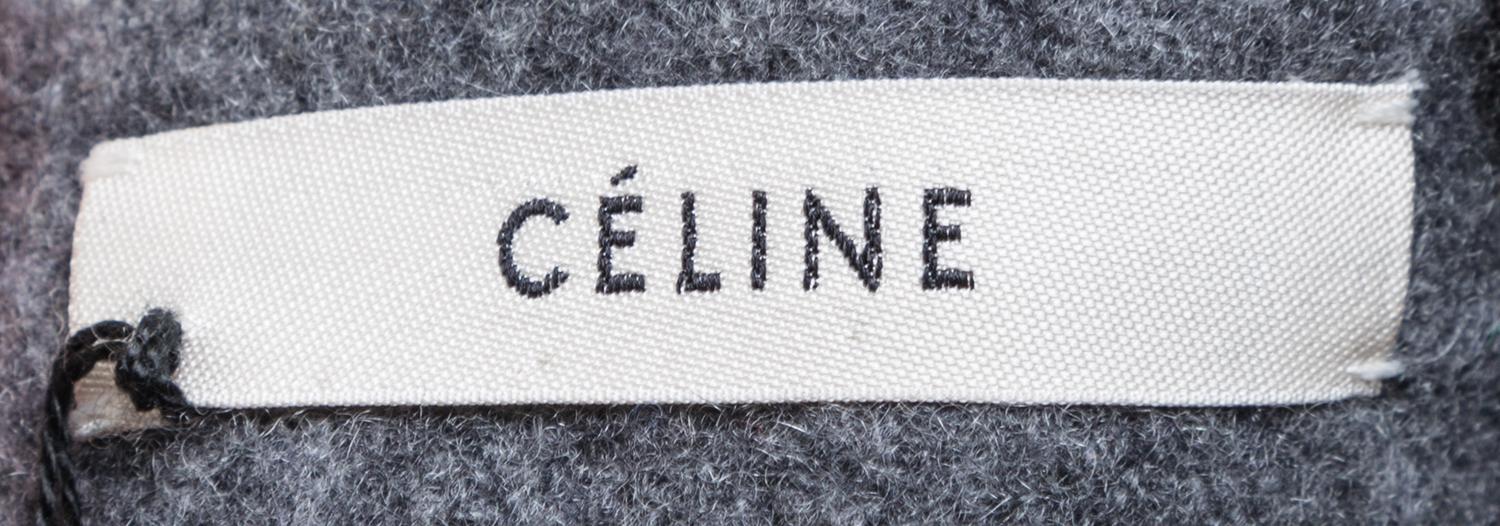 A Celine Gray Felt Crop Top, Size 38.