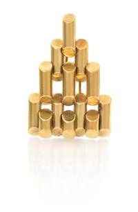 A Retro 14 Karat Yellow Gold Demi Parure, Circa 1940, 65.80 dwts.