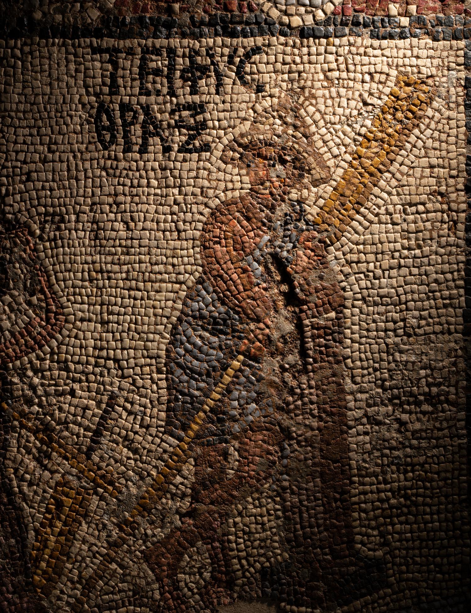 A Roman Mosaic Panel with Tiphys, the Pilot of the Argo