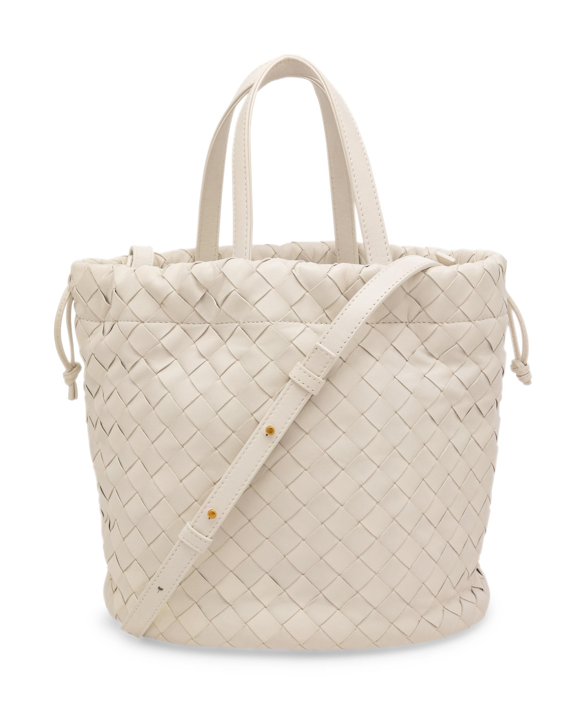 BOTTEGA VENETA SMALL WHITE CASTELLO HANDBAG