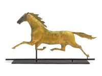 A Molded and Gilt Copper and Cast Zinc Ethan Allen Weathervane