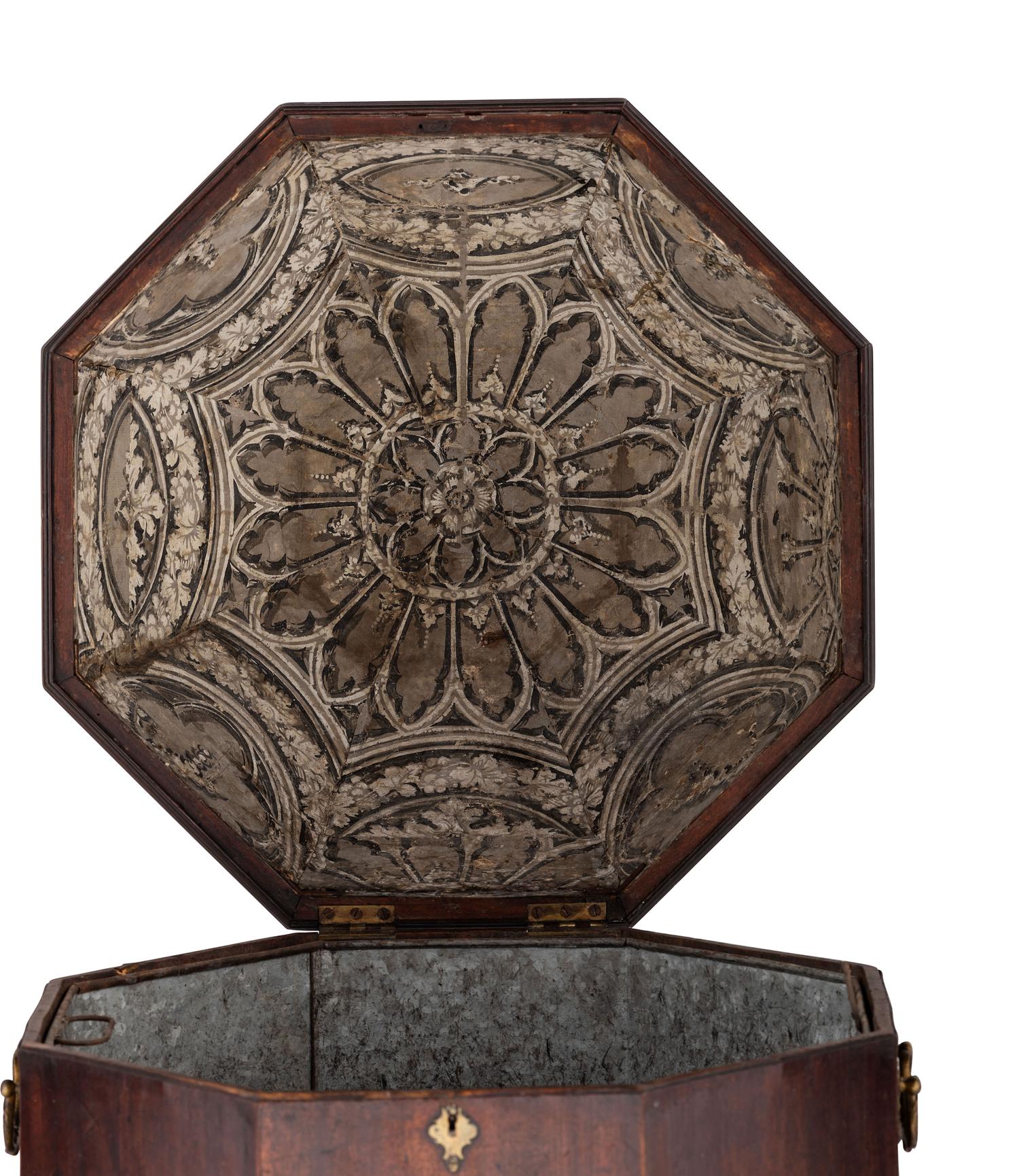 An English Brass Mounted Mahogany Cellarette
