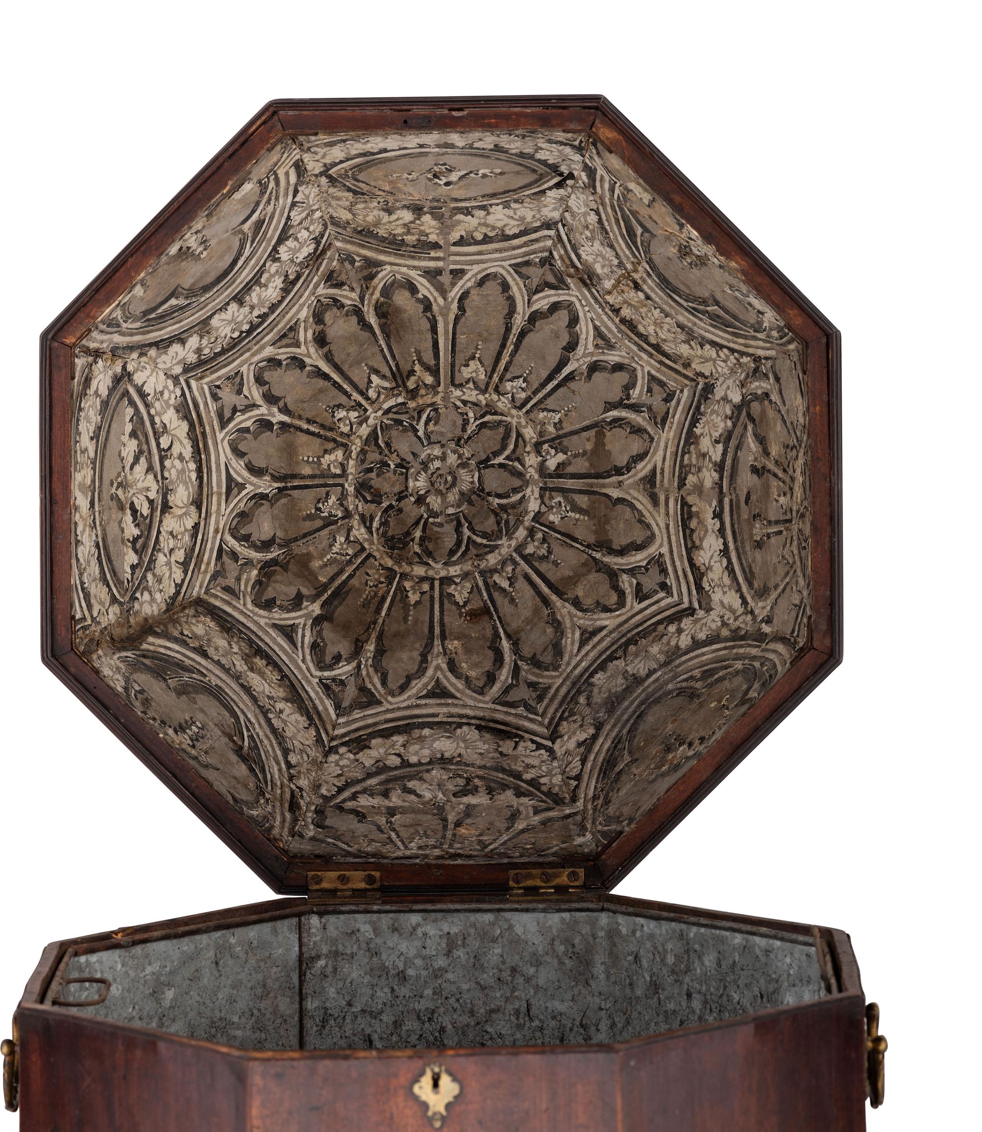 An English Brass Mounted Mahogany Cellarette