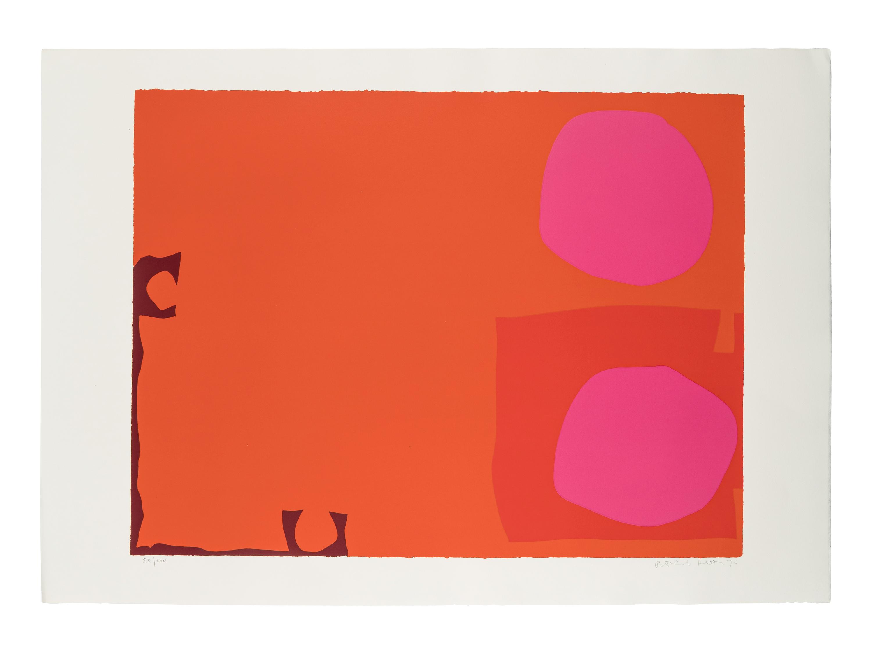 Two Magenta Discs in Dark Reds , 1970