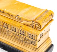 A Grand Tour Marmo Giallo Antico Model of the Sarcophagus of Lucius Cornelius Scipio