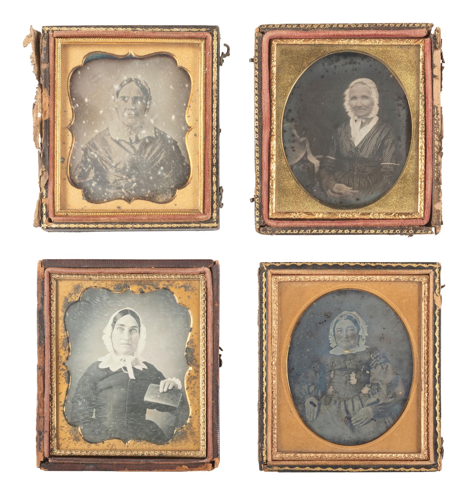 [EARLY PHOTOGRAPHY]. 29 sixth plate daguerreotypes of aged women.