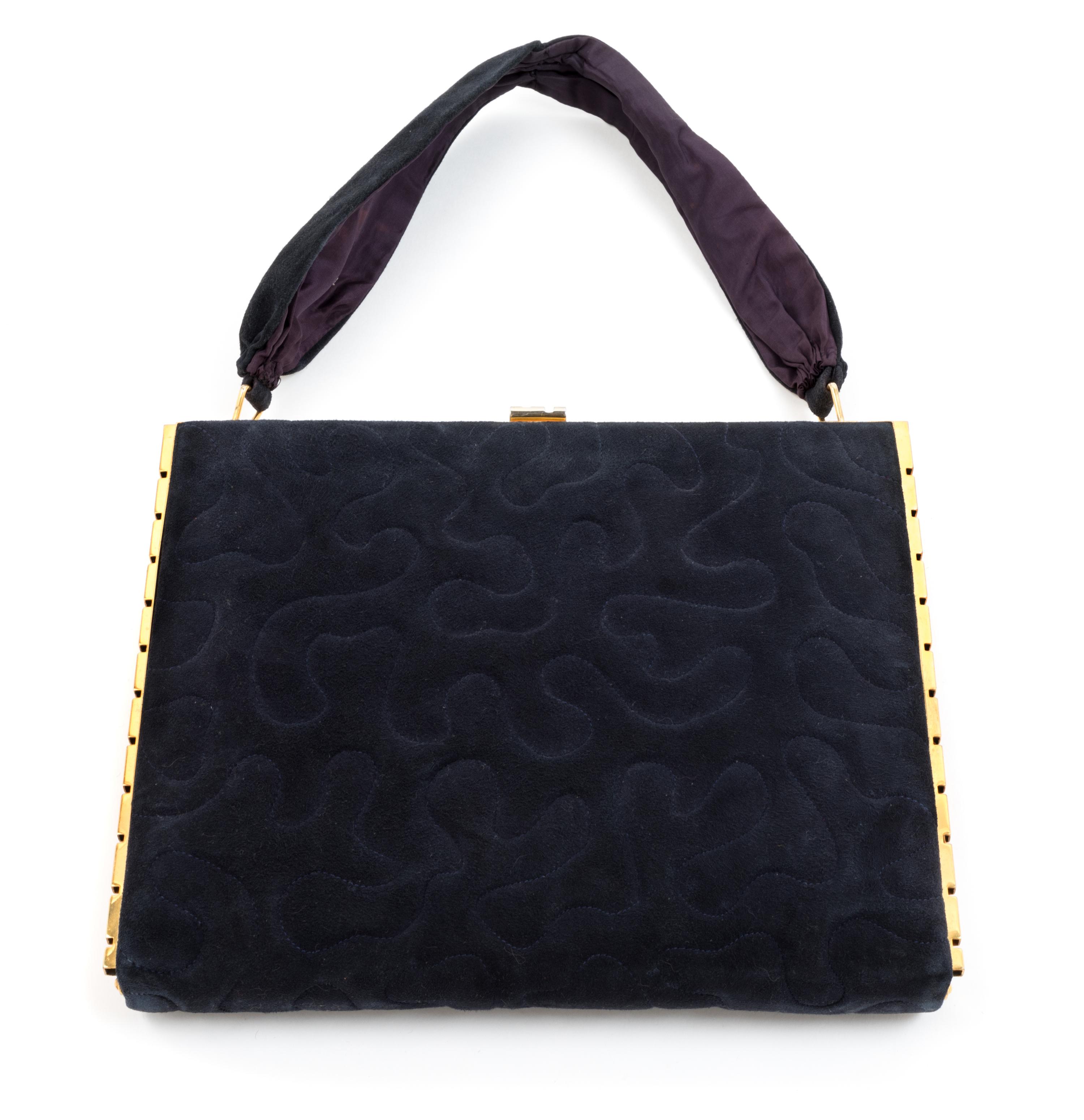 Industria Argentina Black Square Handbag, 1940s