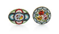 A Pair of Floral Micromosaic Brooches, 8.60 dwts.