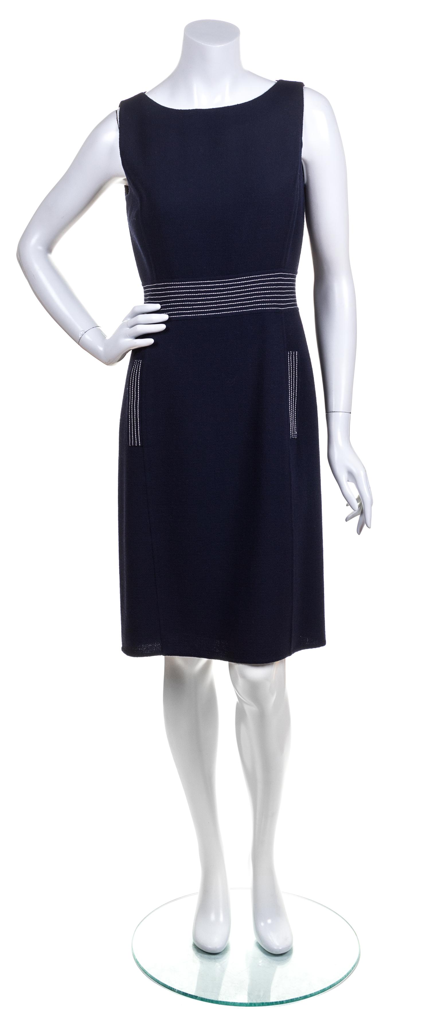 A Bill Blass Navy Shift Dress,