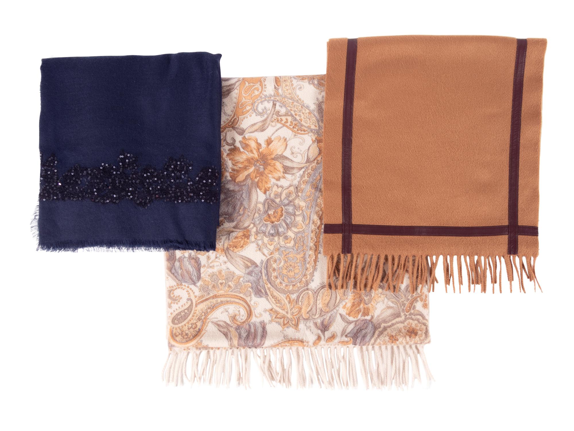 Three Loro Piana Cashmere Scarves