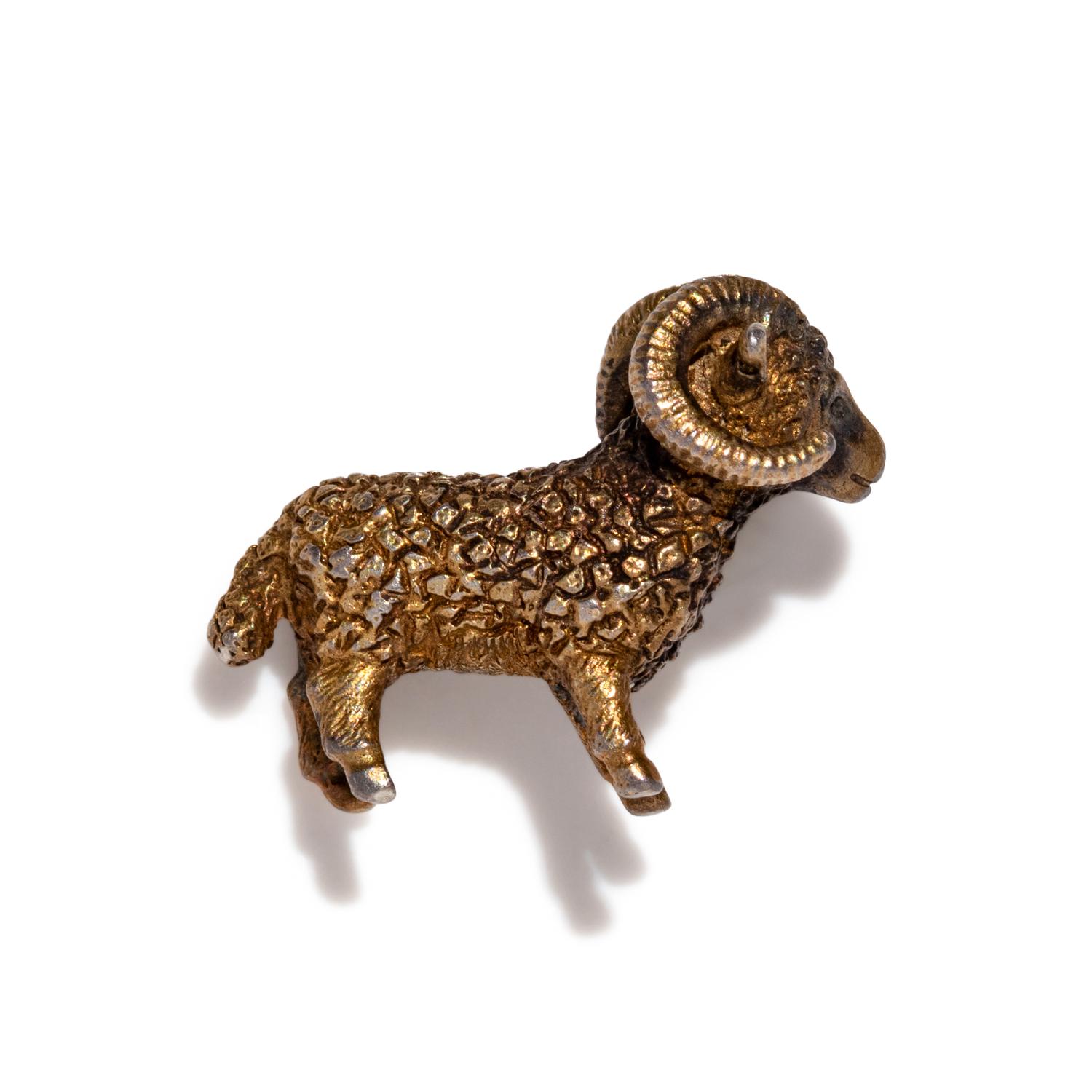 A Greco-Roman Gilt-Silver Ram