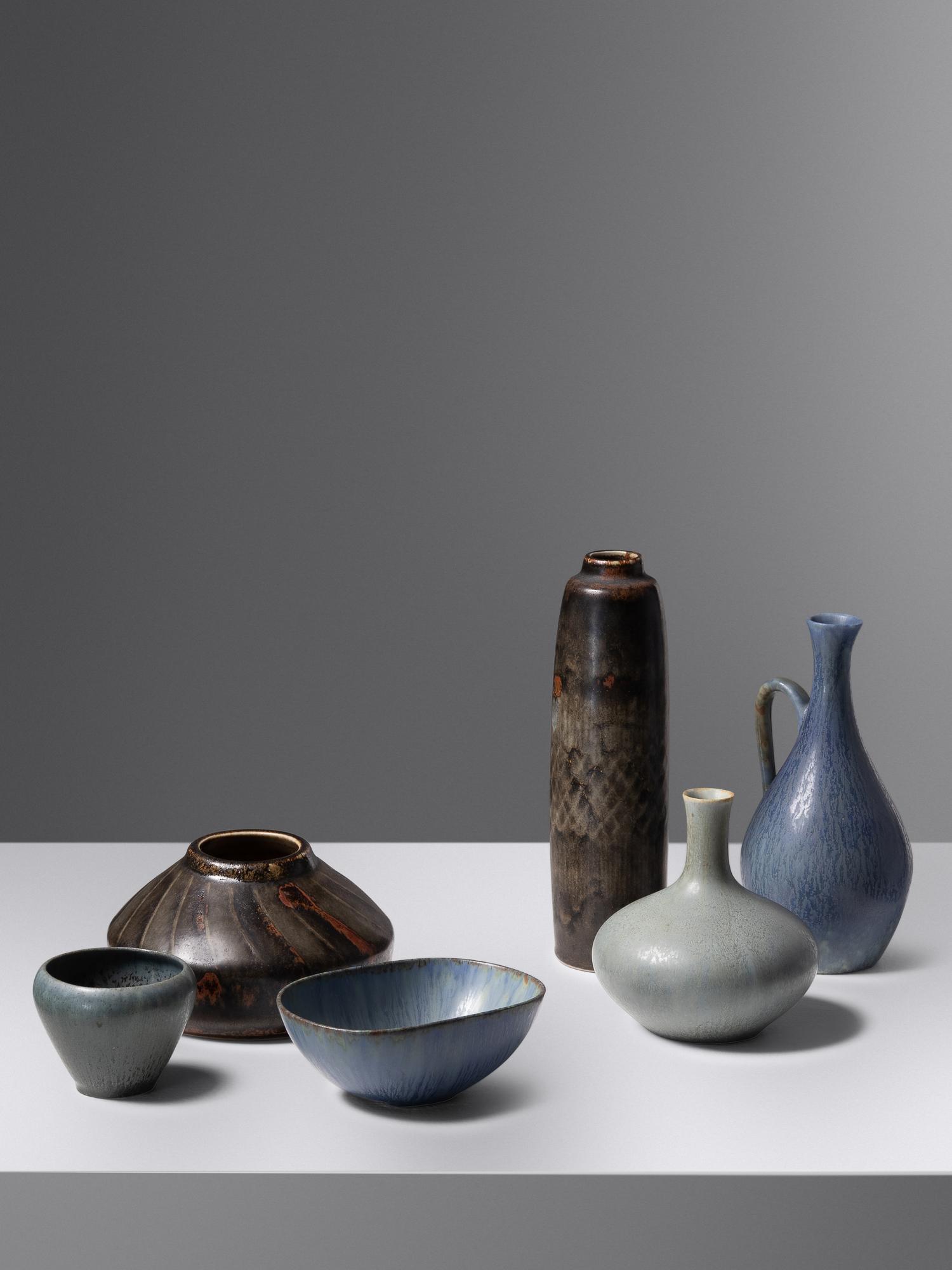 Collection of Six Vessels Rörstrand, Sweden