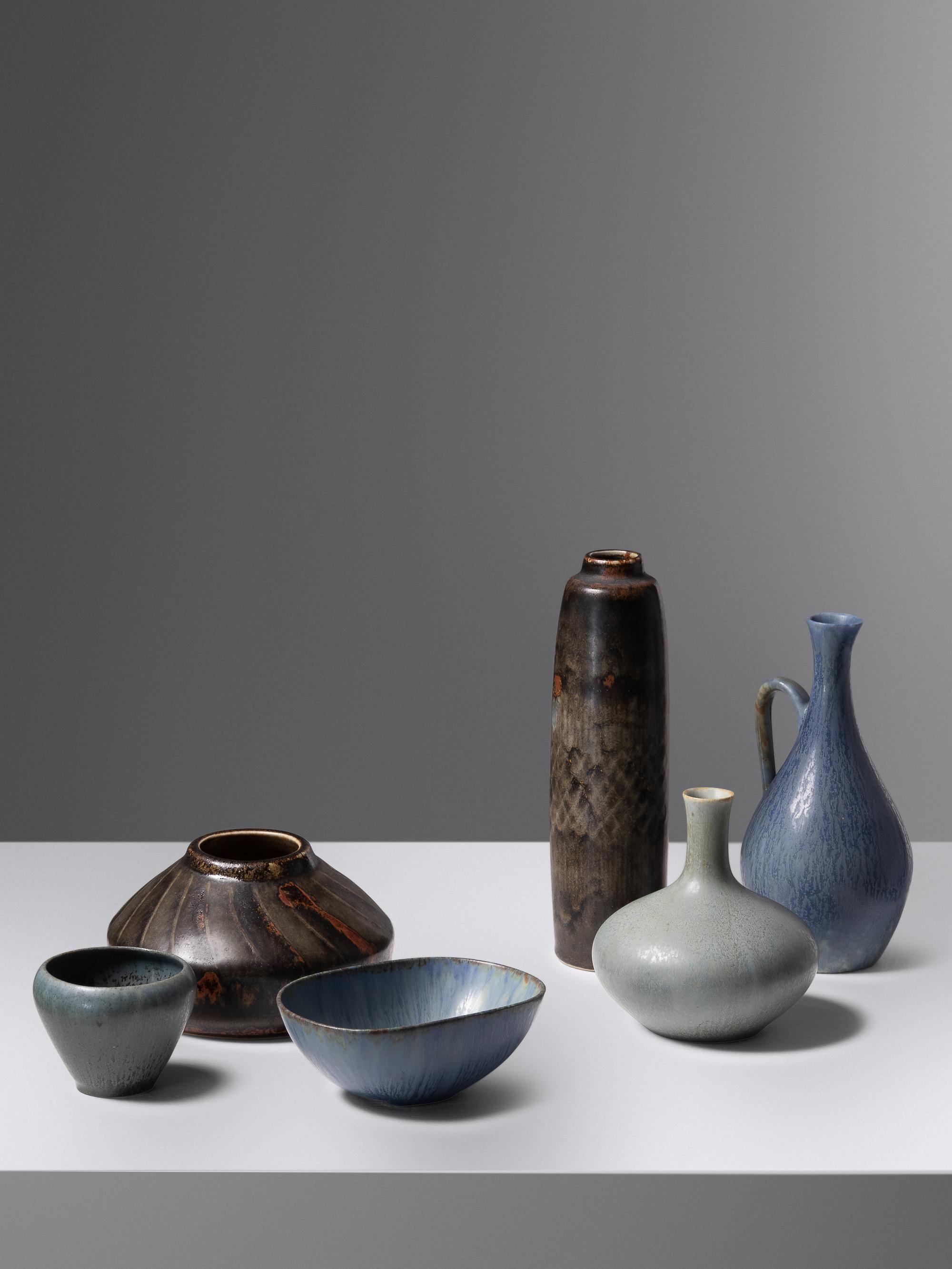 Collection of Six Vessels Rörstrand, Sweden