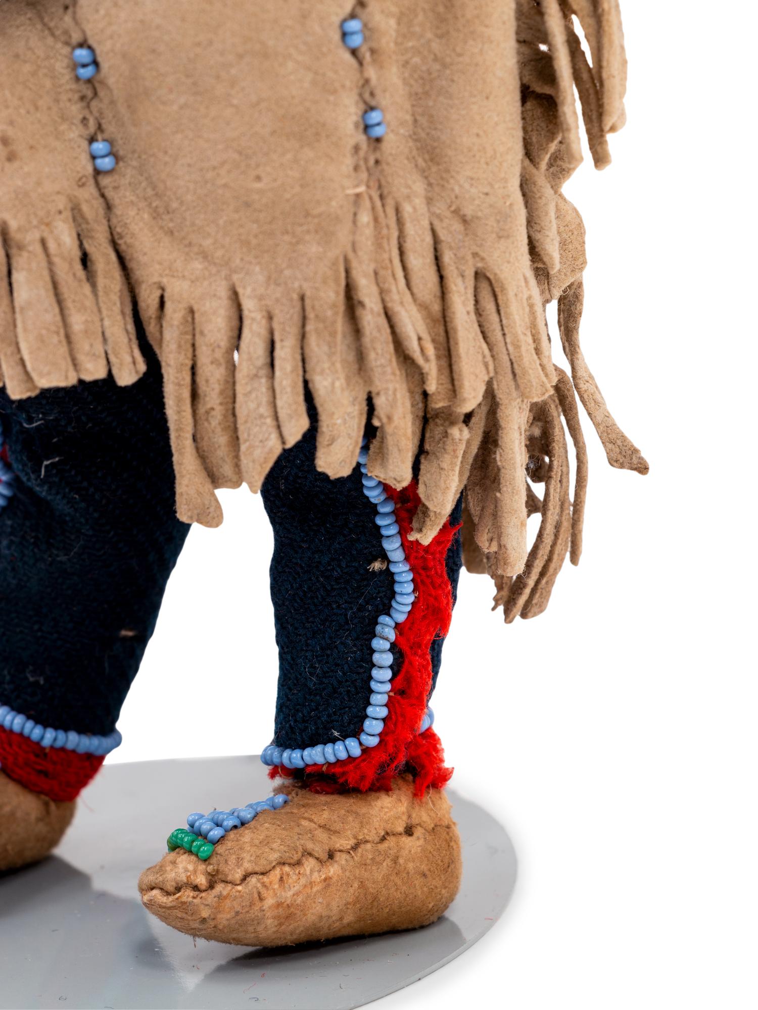 Nez Perce Beaded Hide Doll