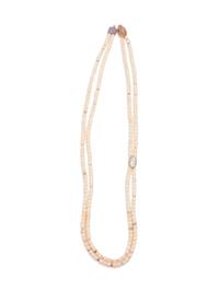 Double-Strand Necklace with 14k Gold