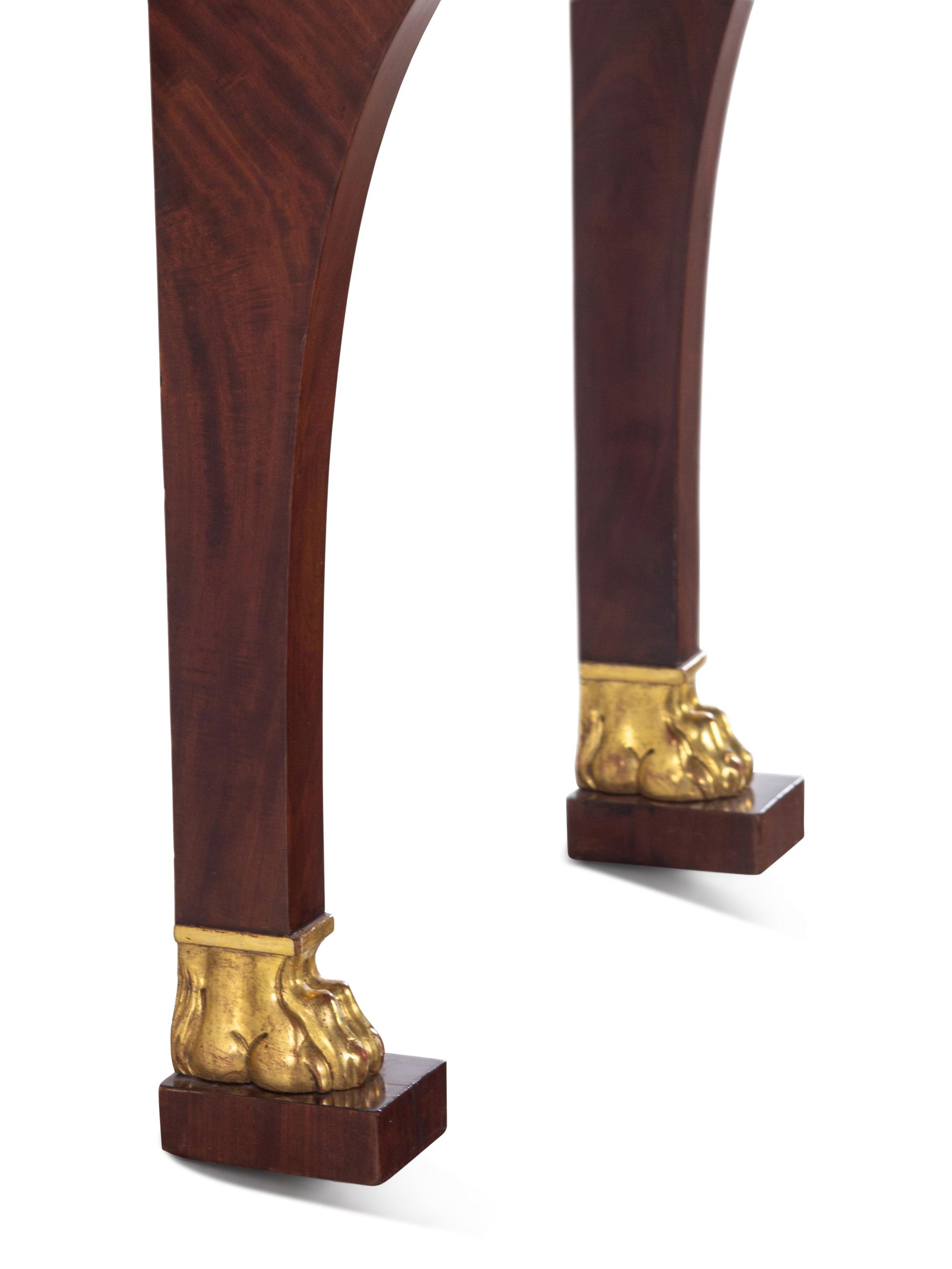 A Northern European Parcel Gilt Mahogany Pier Table