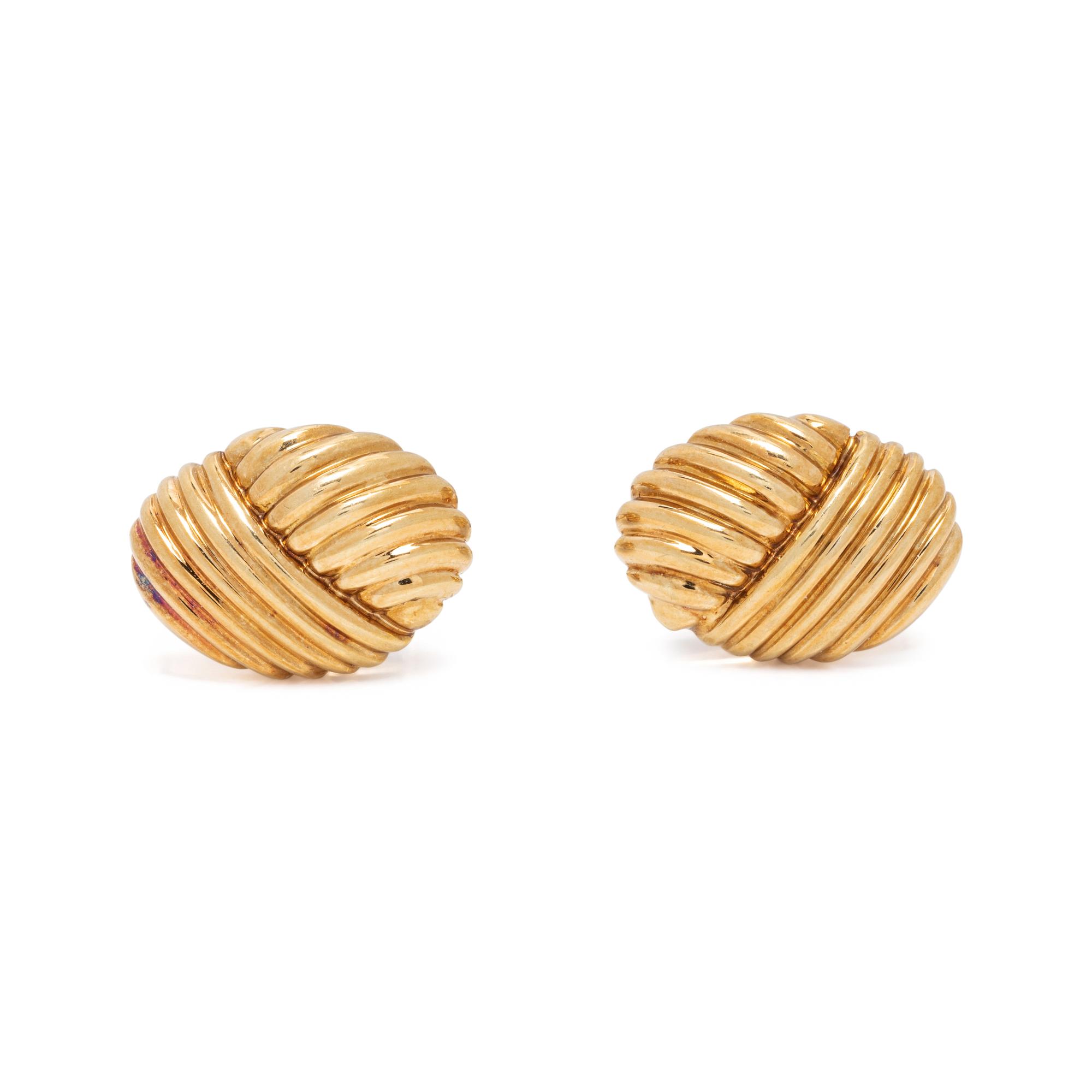 TIFFANY & CO., YELLOW GOLD CUFFLINKS