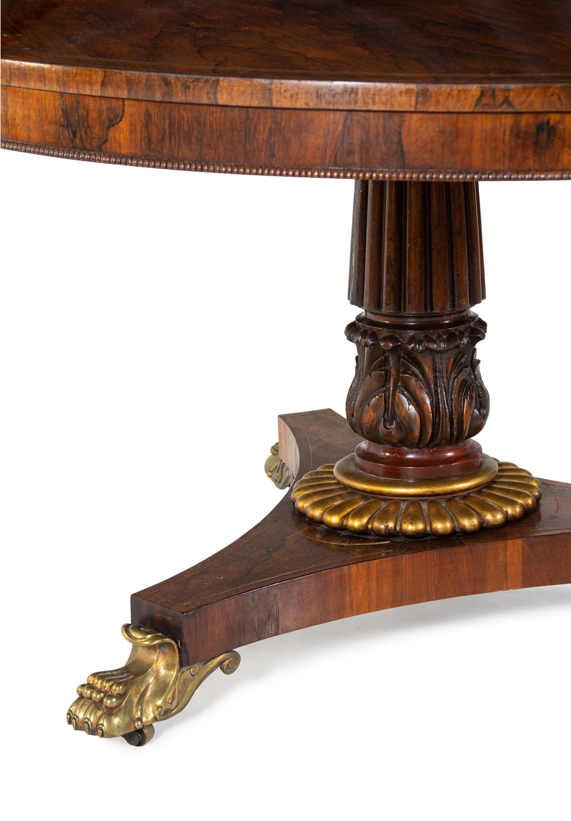 A Regency Rosewood Breakfast Table
