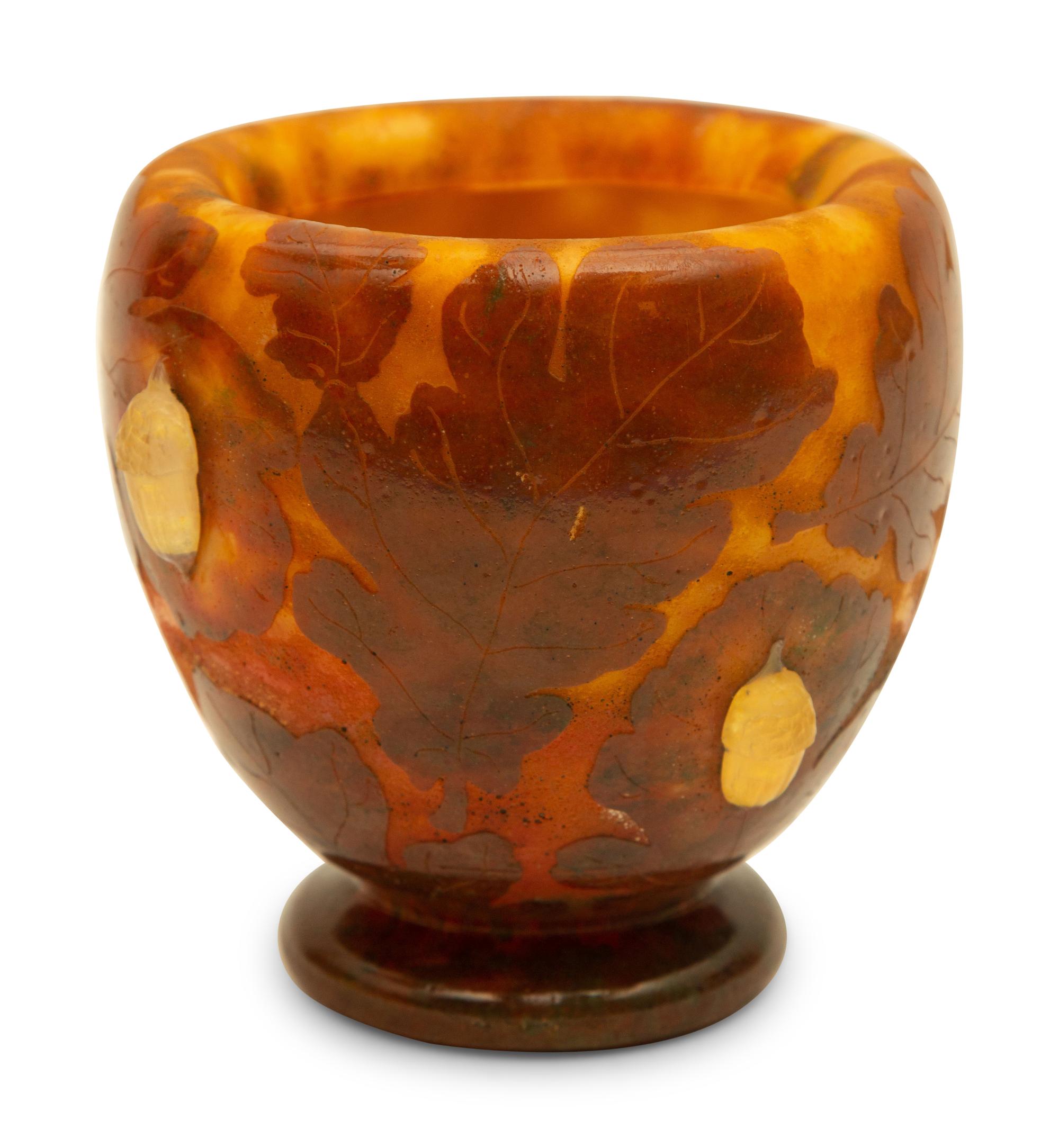 A Daum Feuilles d'Automne Glass Vase