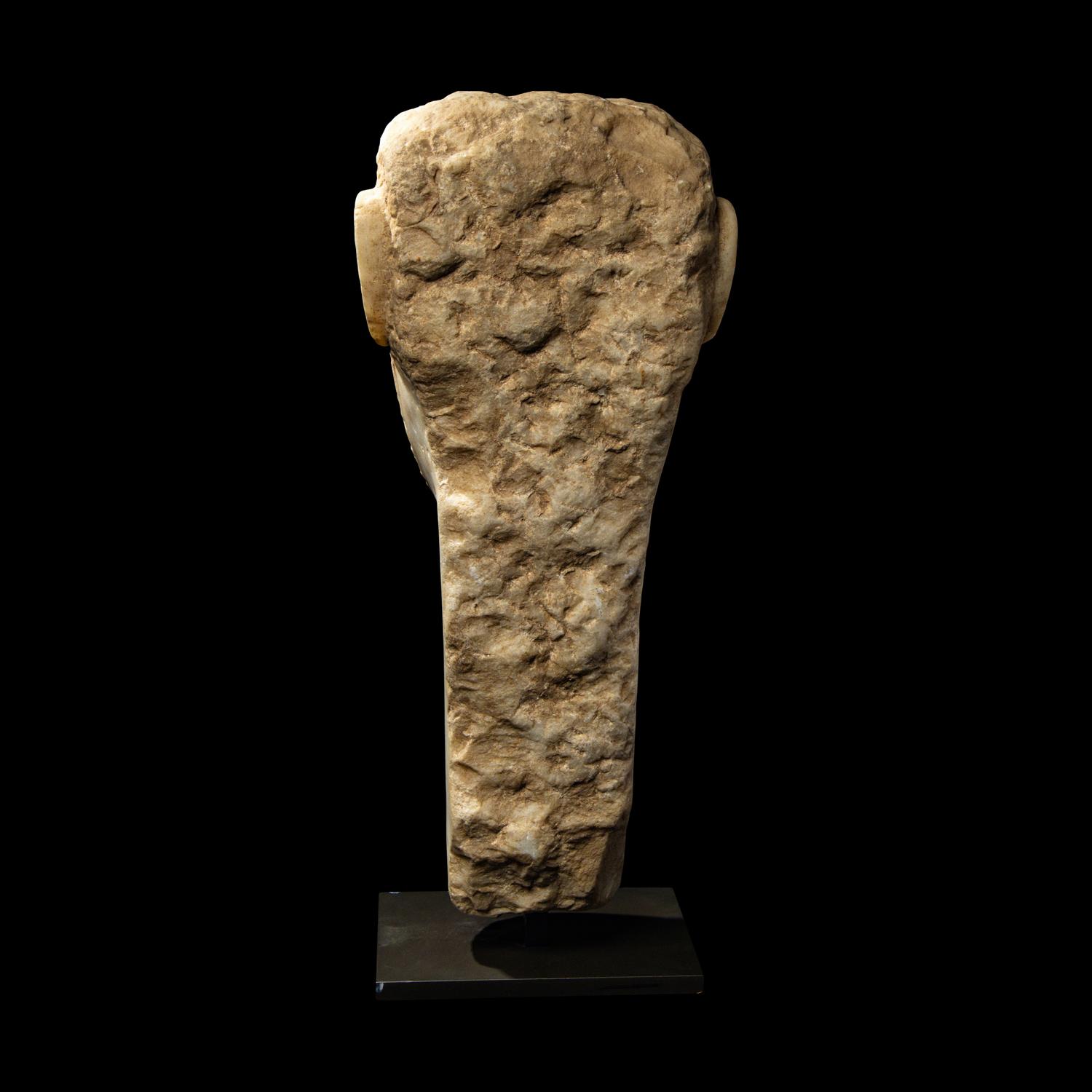 A South Arabian Alabaster Head of a Man