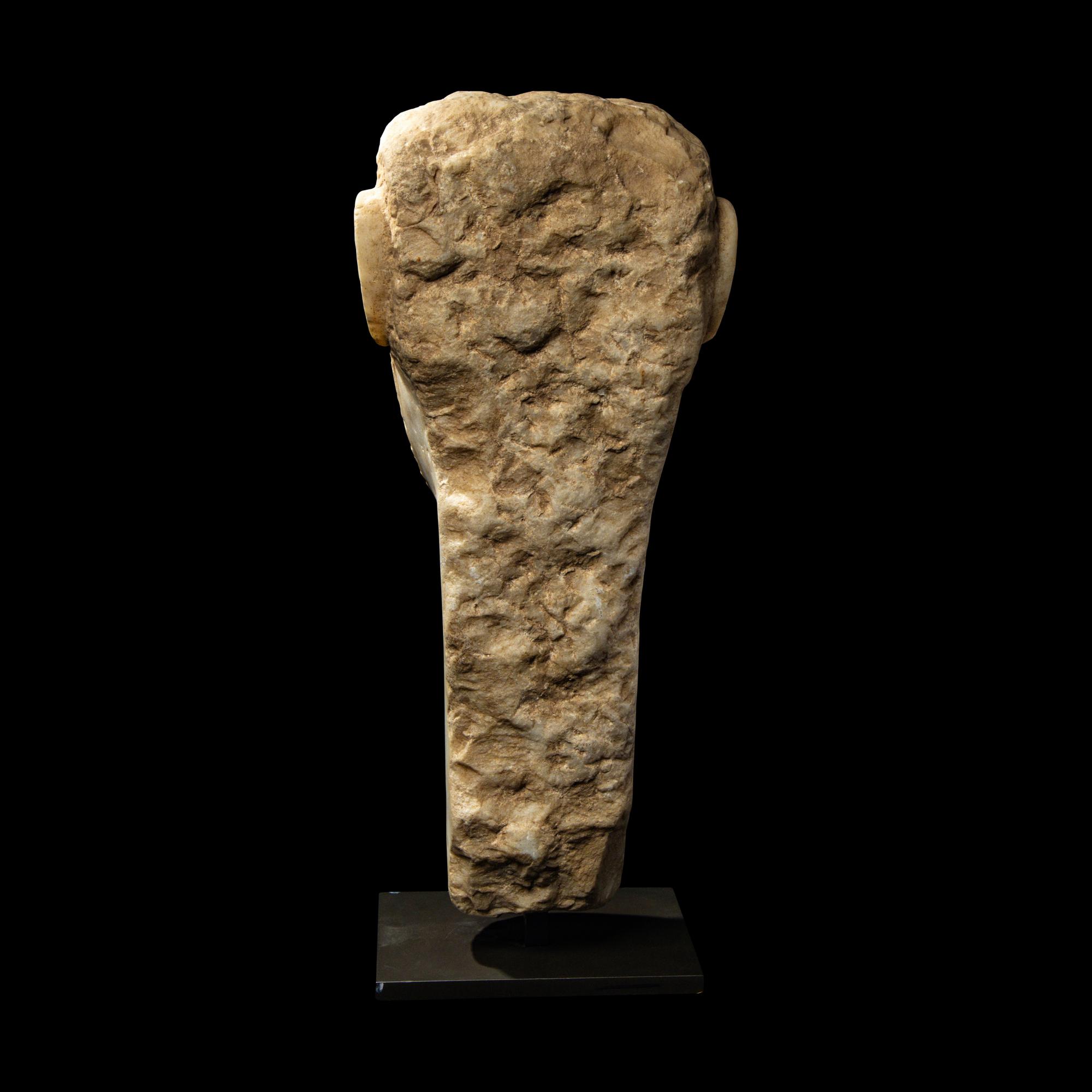 A South Arabian Alabaster Head of a Man