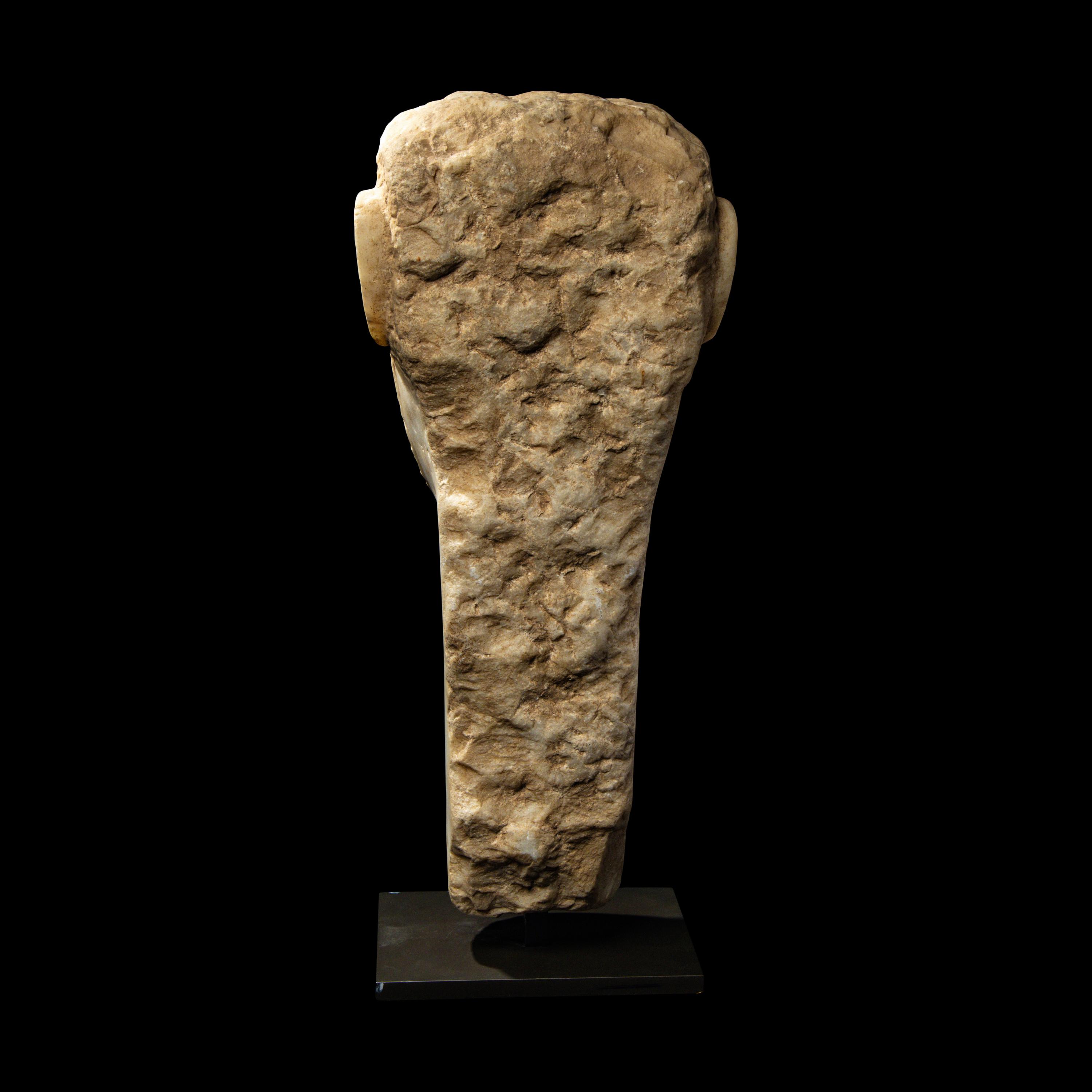 A South Arabian Alabaster Head of a Man