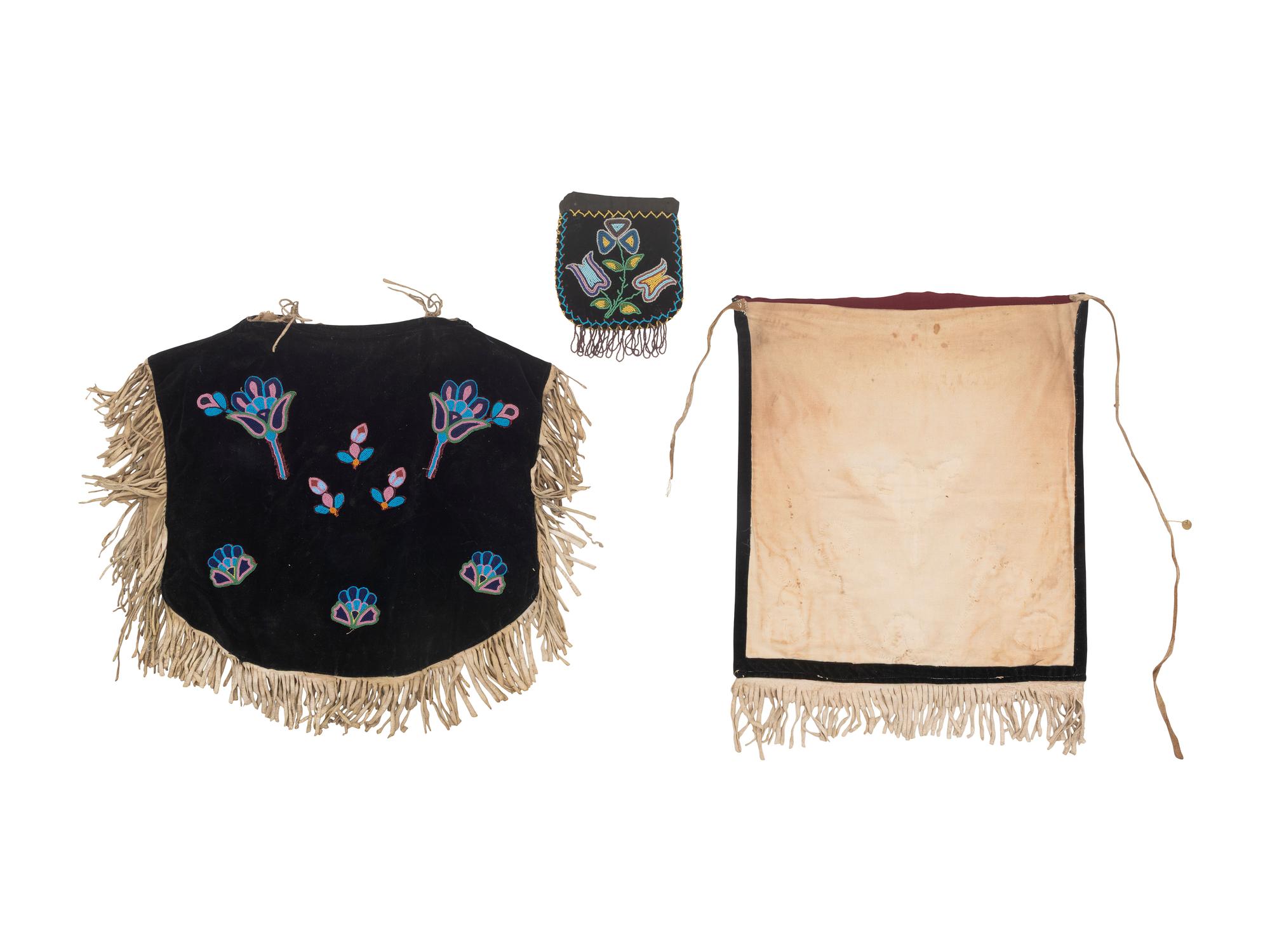 Great Lakes Beaded Dance Apron and Beaded Pouch