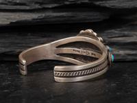 Sterling Silver and Turquoise Cluster Cuff Bracelet