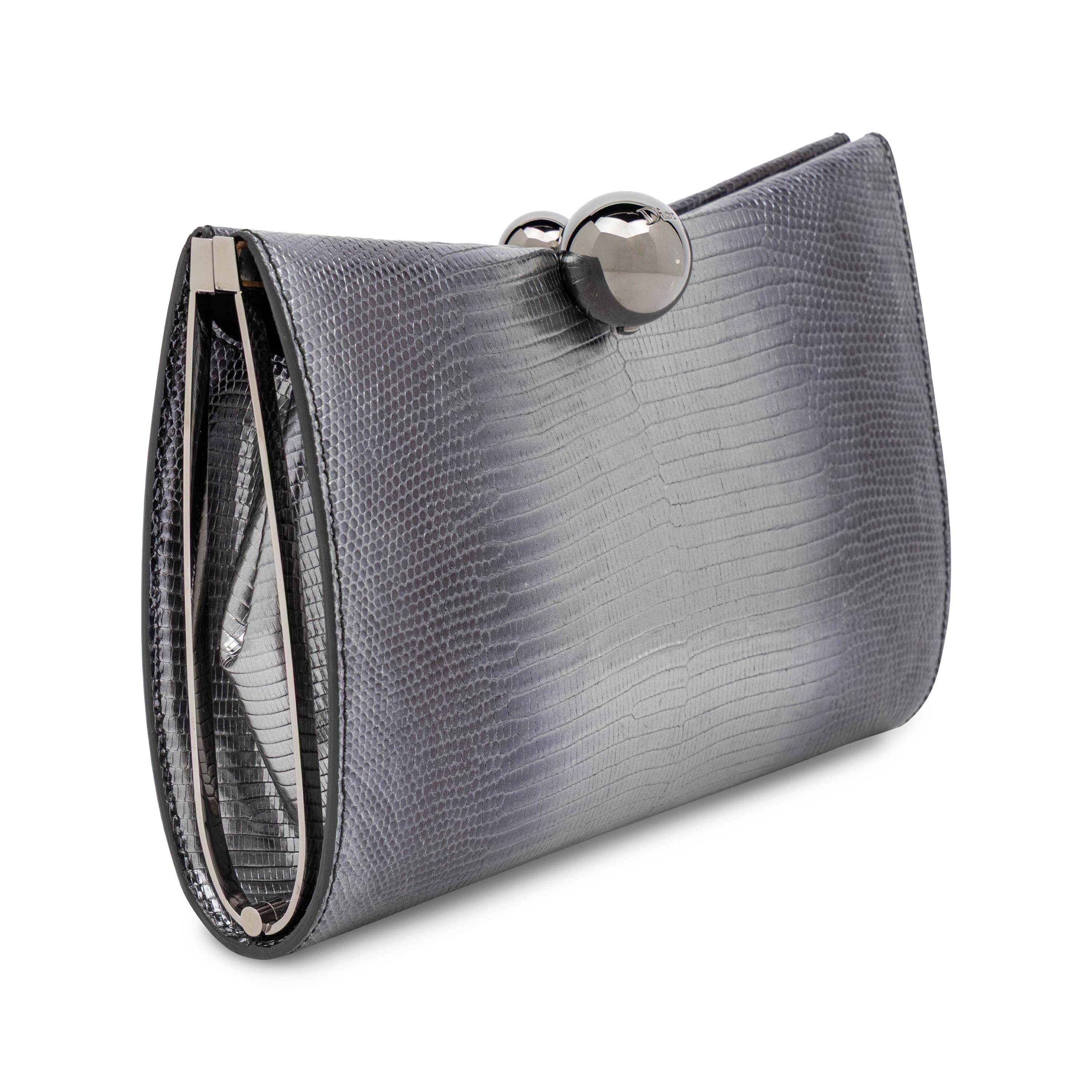 Christian Dior, Metallic Exotic Skin Clutch