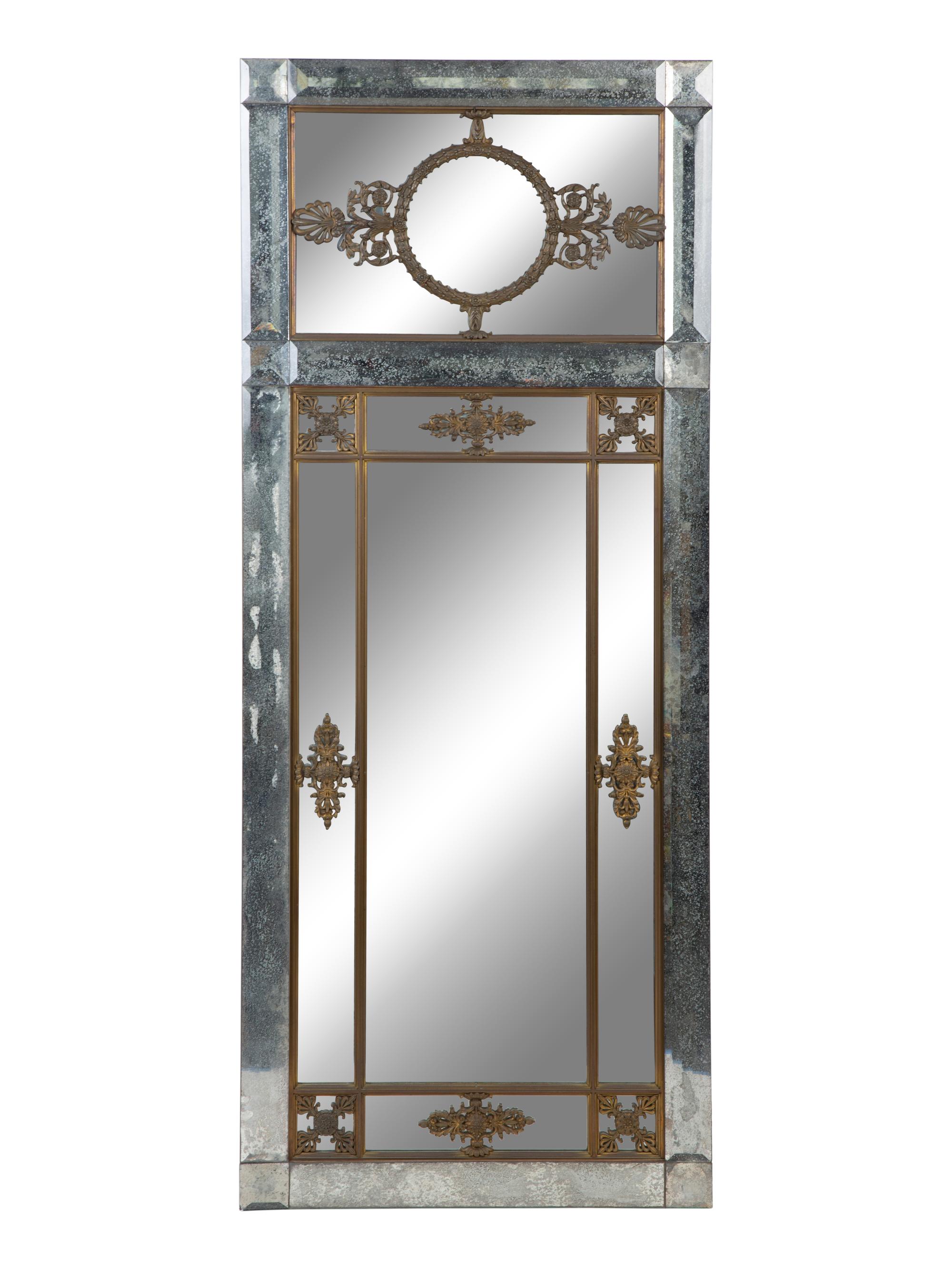 A French Directoire Style Pier Mirror with Bronze Mounts — 19th Century