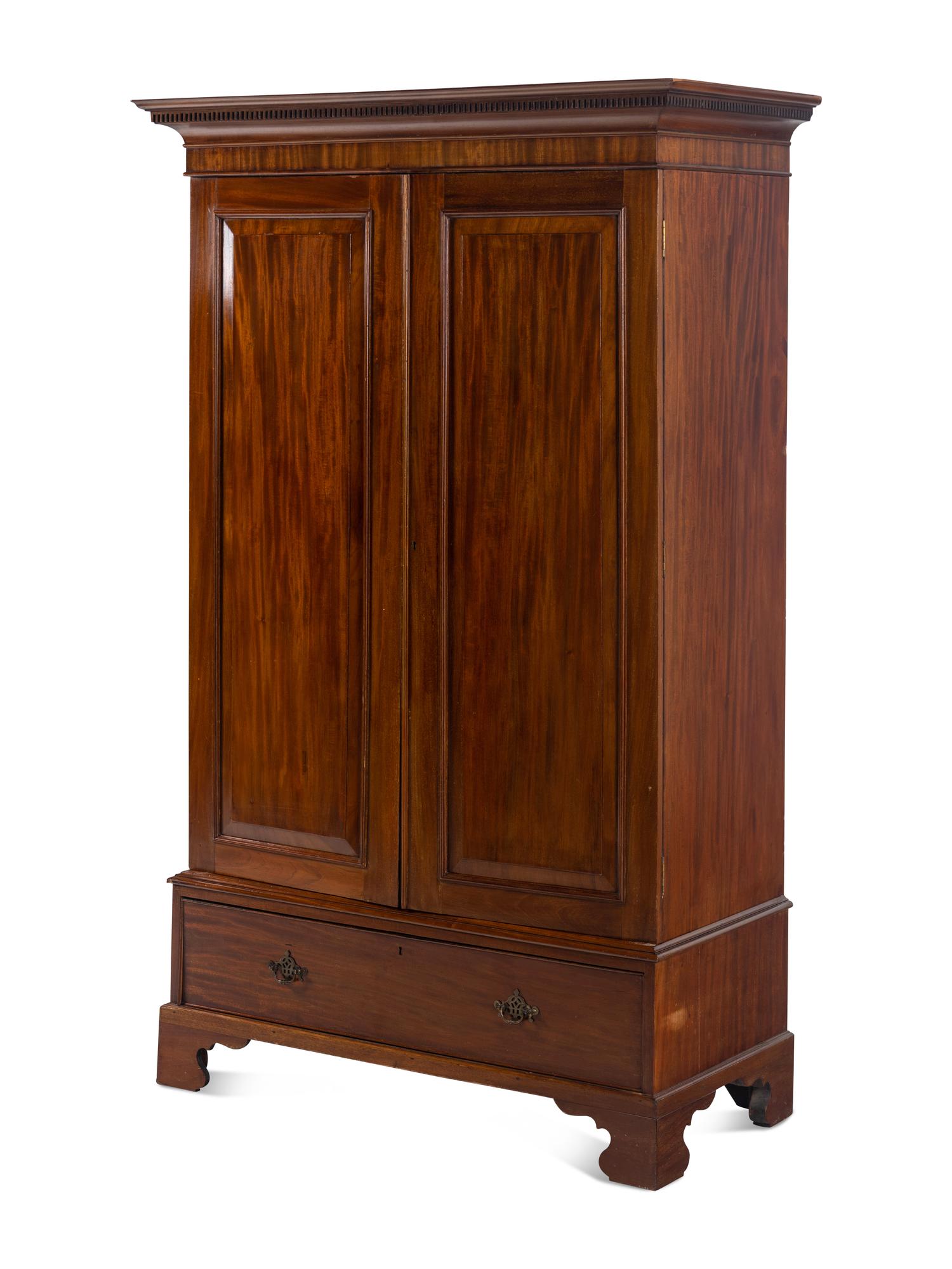 A George III Style Mahogany Linen Press