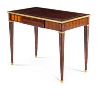 A Louis XVI Style Parquetry Bureau Plat
