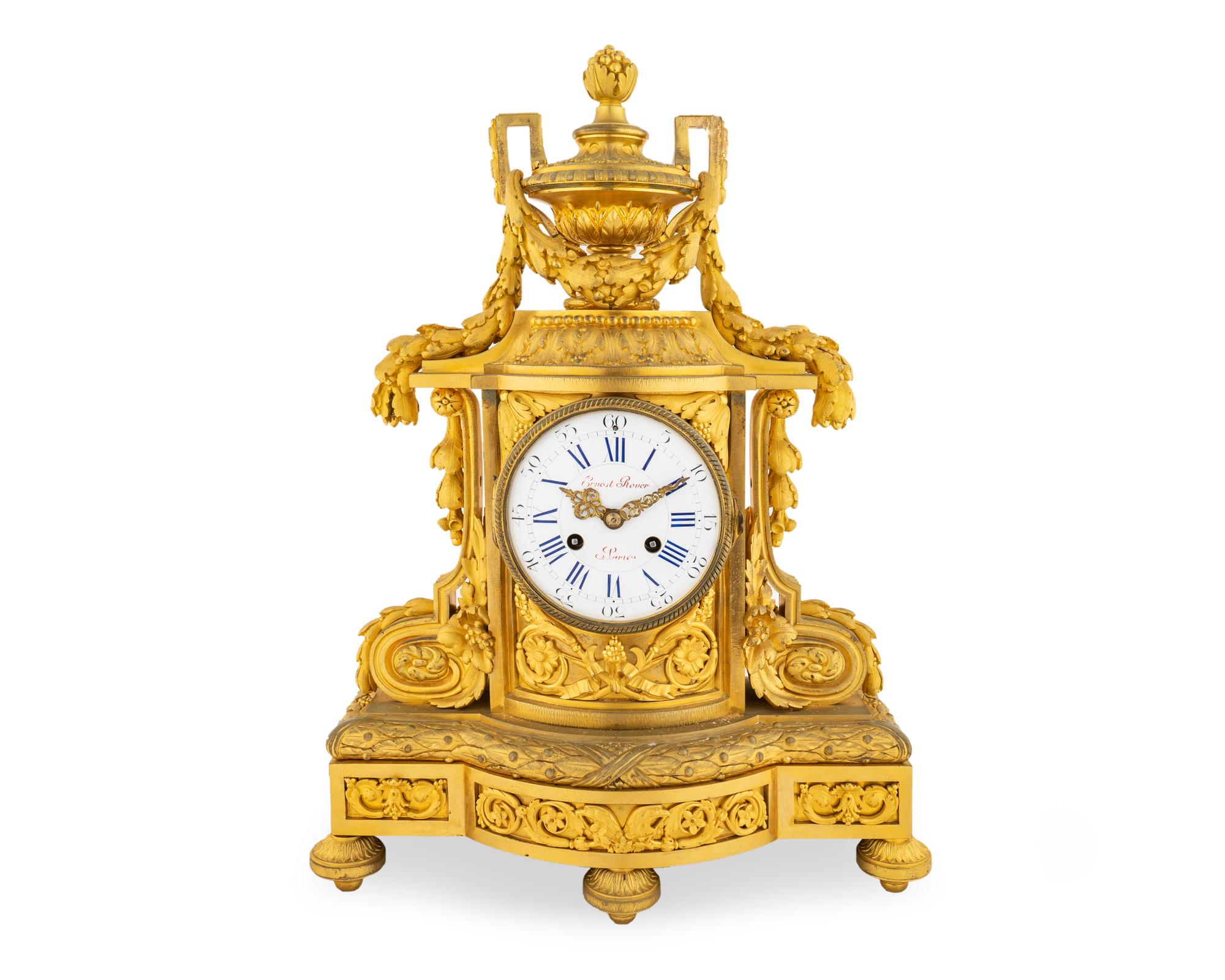 A Louis XVI Style Gilt Bronze Clock Dial signed Ernest Rover a Paris — 19TH CENTURY
