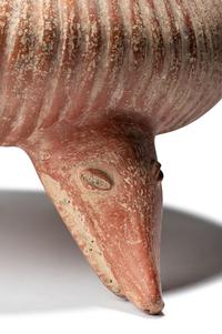 A Colima Gadrooned Vessel with Shark Feet